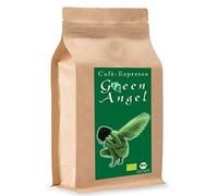 Organic Espresso / Cafe Coffee Beans "Green Angel" (1000g Whole Beans) - 100 % Arabica - Top Coffee - Low in Acidity and Digestible, Gentle and Freshly Roasted