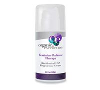 Organic Excellence Feminine Balance Therapy - Natural Progesterone Cream for Women - Hormonal Support for PMS, Perimenopause & Menopause - 85g (3oz) - Plant-Based, Fragrance-Free