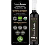 Organic Extra Virgin Olive Oil 500ml, Cold Pressed Greek Olive Oil, High Polyphenol, Handpicked, BioPhoton Violet Glass, Double Certified UK&EU, Great Taste 2025 Double Gold - OrganicOrganic® Gourmet