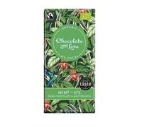 Organic/Fairtrade dark chocolate with peppermint crunch 67%, Price is for a pack of 14 by Chocolate and Love
