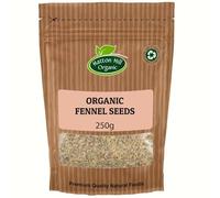 Organic Fennel Seeds 250g by Hatton Hill Organic | Aromatic & Sweet, Ideal for Cooking, Baking, and Teas - 100% Pure & Natural