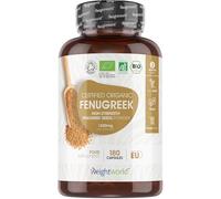 Organic Fenugreek Capsules - 1500mg per Serving - 180 Capsules - 3 Months Supply - Soil Association Certified - Vegan & Gluten-Free - Fenugreek Supplements for Women & Men