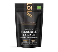 Organic Fenugreek Extract 7500mg - High Strength 20% Saponins (100mg) Supplement - 90 Vegan Capsules (3 Months Supply) - Resealable and Recyclable Pouch - by Alpha01