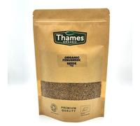 Organic Fenugreek Seeds 1kg, Certified Organic, Non-GMO, Vegan, No Additives, No Preservatives, Resealable Bag by Thames Organic 1kg