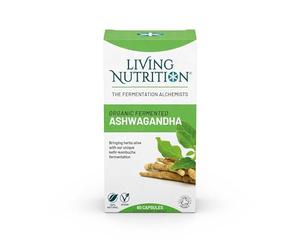 Organic Fermented Ashwagandha (60 Capsules) | Support Sleep and Stress Reduction | 600mg Fermented Ashwagandha per Serving