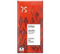 Vegan 75% Dark Chocolate Bar 80g, Organic (Vivani)