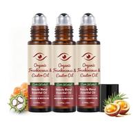 Organic Frankincense and Castor Oil Rose Quartz Roller, Organic Castor Oil Rose Quartz Roller, Nourishng Eye Serum Roller for Puffiness, Reduce Fine Line & Wrinkle, Eye Bag Dark Circle Eraser (5)