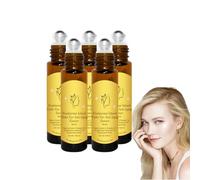 Organic Frankincense & Castor Oil Roller Ball - Soothing Puffy Eyes & Dark Circles Appearance, Hydrating Lightweight Blend with Jojoba Oil for Delicate Skin Care,Sensitive Eye care (5 Bottles)