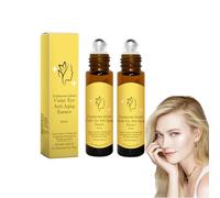 Organic Frankincense & Castor Oil Roller Ball - Soothing Puffy Eyes & Dark Circles Appearance, Hydrating Lightweight Blend with Jojoba Oil for Delicate Skin Care,Sensitive Eye care (2 Bottles)