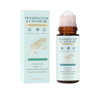 Organic Frankincense & Cold-Pressed Castor Oil Roller 50ml - Face & Body Oil with Rose Quartz Roller Ball, Deep Nourishing for Skin, Reduces Look of Fine Lines, Non-Greasy Facial Moisturizer (1)