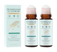 Organic Frankincense & Cold-Pressed Castor Oil Roller 50ml - Face & Body Oil with Rose Quartz Roller Ball, Deep Nourishing for Skin, Reduces Look of Fine Lines, Non-Greasy Facial Moisturizer (2)