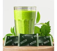 Organic Fresh Green Superfood Juice | Energy | Immune System | Digestion | Healthy Green Shots | Wheatgrass, Barley Grass, Matcha Tea, Nettles | 30 Shots Frozen | Britt's Superfoods