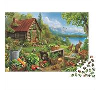 Organic Garden 1000 Piece Jigsaw Puzzles for Adults Featuring Artistic Design Centenary Jigsaws Garden Cabin As Dementia Friendly Activities for Concentration Games 38x26cm/1000pcs
