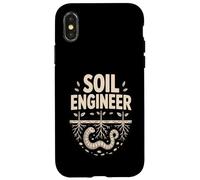 Organic Gardener SOIL ENGINEER Earthworm Roots Case for iPhone X/XS
