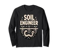 Organic Gardener Soil Engineer Earthworm Roots Long Sleeve T-Shirt