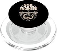 Organic Gardener SOIL ENGINEER Earthworm Roots PopSockets PopGrip for MagSafe