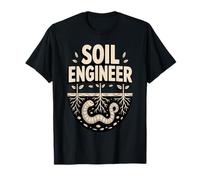 Organic Gardener Soil Engineer Earthworm Roots T-Shirt