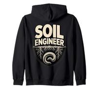 Organic Gardener SOIL ENGINEER Earthworm Roots Zip Hoodie