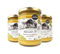 Organic Ghee 750g (3 x 250g Pack) | Free Range, Grass Fed English Butter | Clarified Ayurveda | Activator X: Rich in Vitamins A, D3, E, K2 & Zinc | Vegetarian Friendly