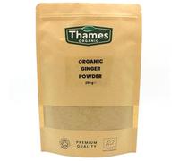 Organic Ginger Powder 250g - No Additives or Preservatives - Raw, Vegan, GMO-Free, Certified Organic - Flavorful, Aromatic Spice for Cooking, Baking, and Tea - Thames Organic