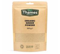 Organic Ginger Powder - No Additives or Preservatives - Raw, Vegan, GMO-Free, Certified Organic - Flavorful, Aromatic Spice for Cooking, Baking, and Tea - Thames Organic 500g