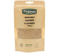 Organic Golden Flaxseed, Linseed -100g High Fiber, High in Protein, Omega-3s, non-GMO, 100% Natural, Vegan, No Additives or Preservatives, Raw, Superfood - Thames Organic