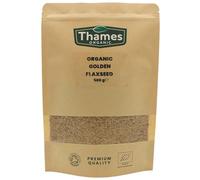 Organic Golden Flaxseed, Linseed High Fiber, High in Protein, Omega-3s, Non-GMO, 100% Natural, Vegan, No Additives or Preservatives, Raw, Superfood - Thames Organic 500g