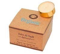Organic Goodness 12 x t-lite scented candles, Dehn Al Oudh Agarwood fragrance, Fair Trade, Eco-friendly packaging