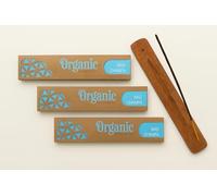 Organic Goodness Nag Champa Incense Sticks - 3 Pack | Natural Hand-Rolled Masala Incense | With Decorative JRose Burner | Relaxation, Meditation & Home Fragrance Gift Set