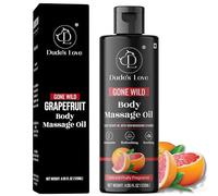 Organic - Grapefruit Full Body Massage Oil - Refreshing | No Stain & Non-Sticky | with Fractionated Coconut Oil, Grapefruit & Lime Oil - 4.05 Fl Oz
