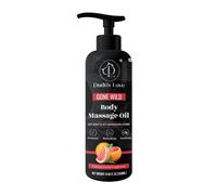 Organic - Grapefruit Full Edible Body Massage Oil - Refreshing, Calming | No Stain & Non-Sticky | with Fractionated Coconut Oil, Grapefruit & Lime Oil - 8.45 Fl Oz
