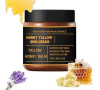 Organic Grass-Fed Beef Tallow Balm with Raw Honey - Generic Beef Tallow Moisturizer Grass Handmadeall Refreshing and Non-sticky, Skin Is Radiant for Women Man (Lavender, 100ml)