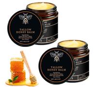 Organic Grass-Fed Beef Tallow Balm With Raw Honey, Moisturising Cream For Soft, Natural Honey & Beeswax Moisturizer, 100% Grass-Fed Beef Tallow, Deep Hydration & Nourishment, Oil-Free & Unscented (2)