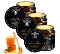 Organic Grass-Fed Beef Tallow Balm With Raw Honey, Moisturising Cream For Soft, Natural Honey & Beeswax Moisturizer, 100% Grass-Fed Beef Tallow, Deep Hydration & Nourishment, Oil-Free & Unscented (3)