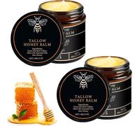 Organic Grass-Fed Beef Tallow Balm with Raw Honey, Moisturizing Cream for Soft, Smooth Skin, Handmade All-Natural Moisturizer, Deep Hydration & Nourishment, Oil-Free & Unscented (2)