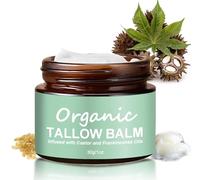 Organic Grass Fed Beef Tallow, Grass-fed Beef Tallow with Frankincense Oil & Castor oil, Organic Beef Tallow Moisturizer for Skin, Tallow and Manuka Honey Balm for Face, Body 30g (1)