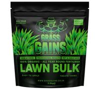 Organic Grass Fertiliser, Lawn Feed Grass Food - Pet, Child Friendly, Non Scorch Formula for Spring Summer Autumn Use, Covers 100m² Black Edition. Achieve A Lush Green Lawn The Natural Way