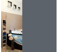 Organic Grey Shower Curtain (Gray) 120 x 200 cm. 100% PEVA