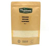 Organic Ground Almond- Raw, Unsalted, Non-GMO, No Additives, No Preservatives, Vegan - High in Protein, Healthy Fats, and Antioxidants - Perfect for Snacking, Baking, and Cooking - Thames Organic 1kg