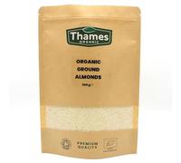 Organic Ground Almond- Raw, Unsalted, Non-GMO, No Additives, No Preservatives, Vegan - High in Protein, Healthy Fats, and Antioxidants - Perfect for Snacking, Baking, and Cooking - Thames Organic 500g