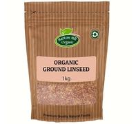 Organic Ground Brown Linseed (Flaxseed) 1kg by Hatton Hill Organic | Nutty and Milled | Perfect for Smoothies, Baking, and Breakfast Cereals