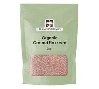Organic Ground Flaxseed (Milled Linseed) 3kg by Manor Springs Organic