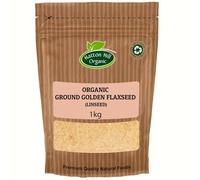 Organic Ground Golden Flaxseed (Linseed) 1kg by Hatton Hill Organic