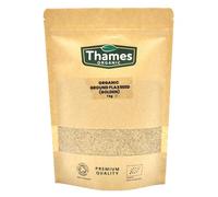 Organic Ground Linseed | Flaxseed Golden 1kg -Certified Organic, Non-GMO, Vegan, No Additives, No Preservatives, Resealable Bag by Thames Organic Golden 1kg