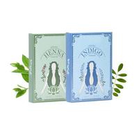 Organic Hair Color Henna & Indigo Powder Combo | 100% Plant-Based, Sun-Dried & Triple Refined | Natural Grey Hair Coverage | Premium Chemical-Free Hair Color for Women & Men (100g + 100g)