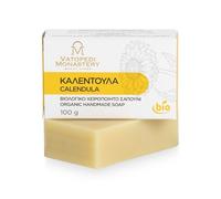 Organic Handmade Calendula Soap from Mount Athos, Natural Origin Bar Soap for Sensitive Skin, Traditional Daily Cleansing Care, Palm Oil Free - 100g