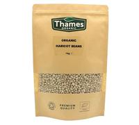 Organic Haricot Beans 1kg - High Fibre, High Protein, No Additives, No Preservatives, Raw, Vegan, GMO-Free, Certified Organic - Nutritious and Flavorful - Great for Soups, Salads - Thames Organic