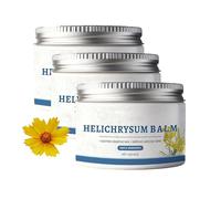 Organic Helichrysum Balm, Helichrysum Cream for Skin Repair, Natural Ingredients, Deep Moisturizing, Effectively Eliminate Leg Swelling, Suitable for All Skin Types (3pcs)