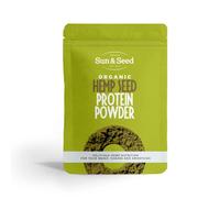 Organic Hemp Seed Protein Powder 300g by Sun & Seed - Raw, Plant-Based Superfood - High Protein, High Fibre, Low Fat - Vegan, Gluten-Free, Omega-3 Rich - EU Grown - Smoothies, Baking, Cooking