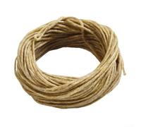Organic Hemp Wicks 33 FT, Natural Beeswax Coated Biodegradable Twine for DIY Candle Making, Votive Tea Lights, Eco Friendly Slow Burning Roll(Dark Brown)